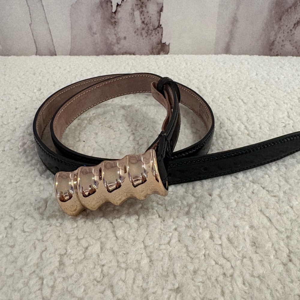 KHAITE Black Belt with gold buckle. Size XS/S comes with original dust bag.